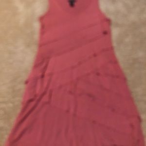 Sleeveless Layered Coral Dress